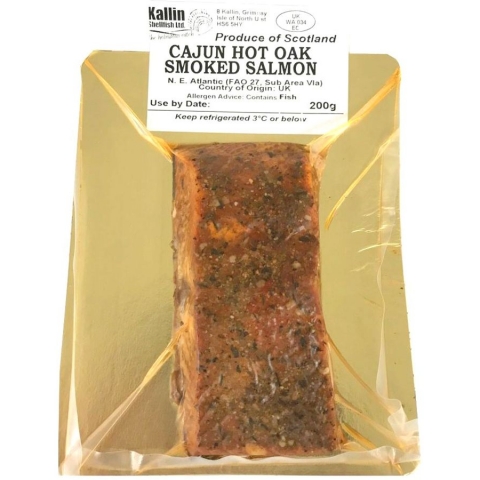 Cajun Hot Oak Smoked Salmon - 200g