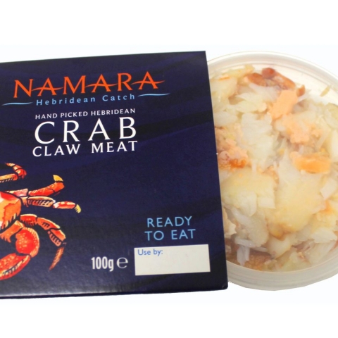 Hebridean Hand Picked Crab Claw Meat 100g tub